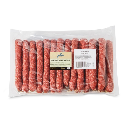 [4026] JanBax - Boerenmetworst naturel 150 g     