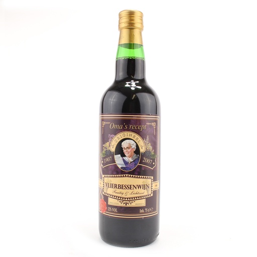 [2645] JanBax - oma`s vruchtenwijn vlierbes 750 ml    