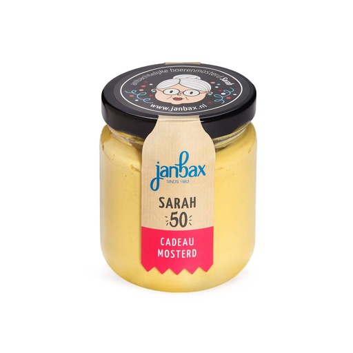 [4050] JanBax - sarah mosterd in glazen potje 180 g  
