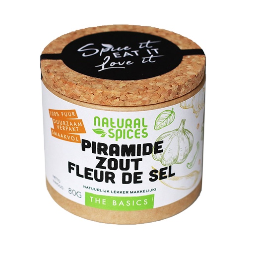 [1993] Natural Spices - Fleur de sel Piramidezout 80 g