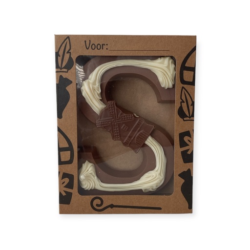 [11926] The Finest in Chocolate - Letter S Speculaas Melk 200 g    