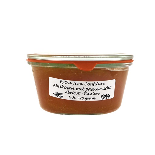 [7162] Theo van Woerkom - Extra Jam-Confiture Abrikoos Passievrucht 270 g