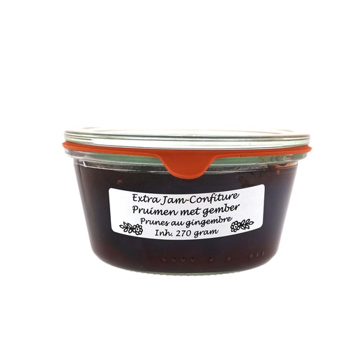 [7163] Theo van Woerkom - Extra Jam-Confiture Pruim Gember 270 g