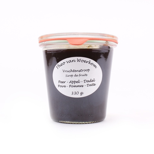 [5076] Theo van Woerkom - Appelstroop Peer & Dadel 330 g     