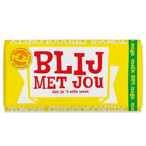 [90108] Tony's Chocolonely - Melk Noga Blij Met Jou 180 g