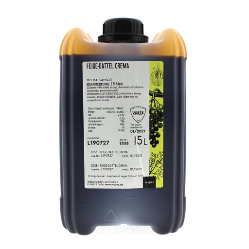[5363] Wajos - Crema balsamico dadel & vijgen 5 L  