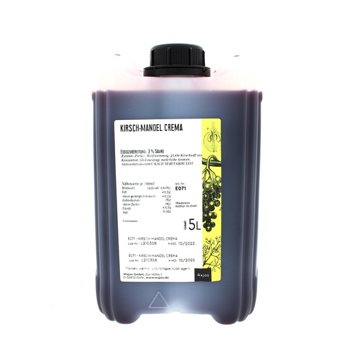 [5343] Wajos - Crema kersen-amandel 5 L      