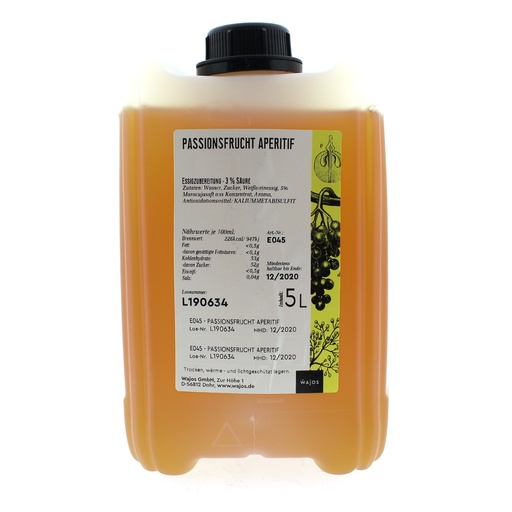 [5352] Wajos - Passievrucht Aperitief Azijn 5 L     