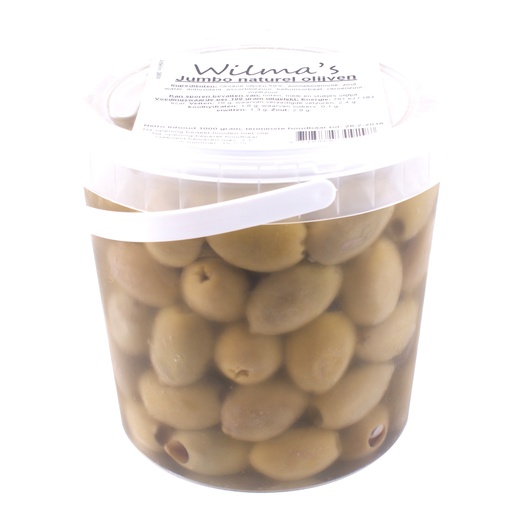[18004] Wilma's - Jumbo Olijven Naturel olie 1000 g   