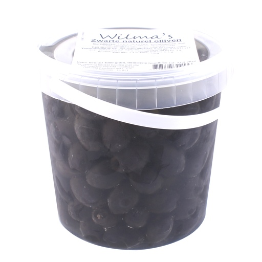 [18002] Wilma's - Zwarte Olijven Naturel olie 1000 g   
