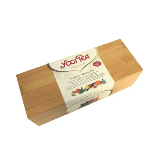 [7597] Yogi Tea - Houten cadeau doos leeg voor 8x6 theezakjes   