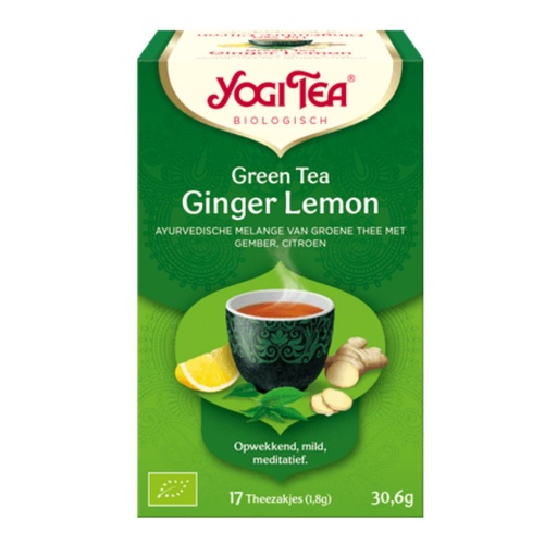 [7530] Yogi Tea - Green Tea Ginger Lemon 17 TB BIO