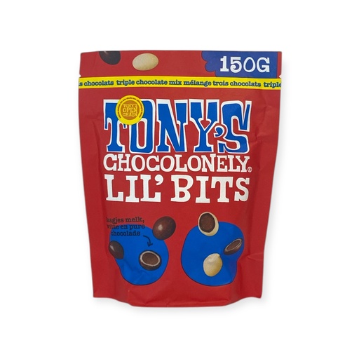 [90050] Tony's Chocolonely -  Bits Mix Triple Chocolade 150 g