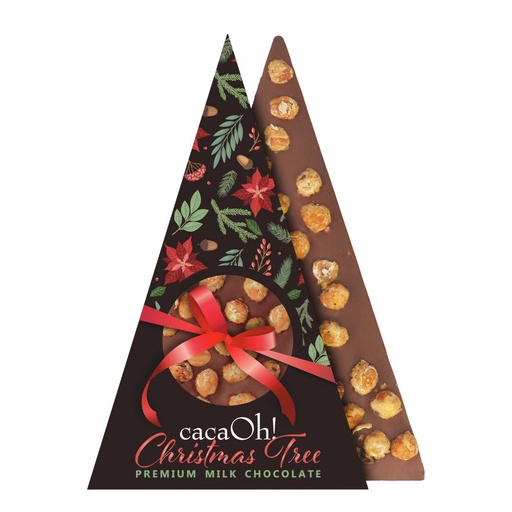 [1621] CacaOh! - Kerstboom Melk Hazelnoot 165 g