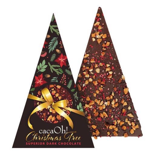 [1622] CacaOh! - Kerstboom Puur Amandel Framboos 160 g
