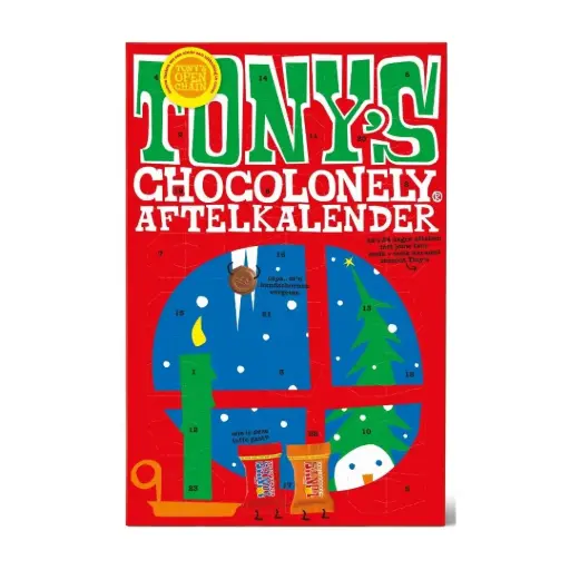 [90018] Tony's Chocolonely - Kerst Tiny Aftelkalender 216 g