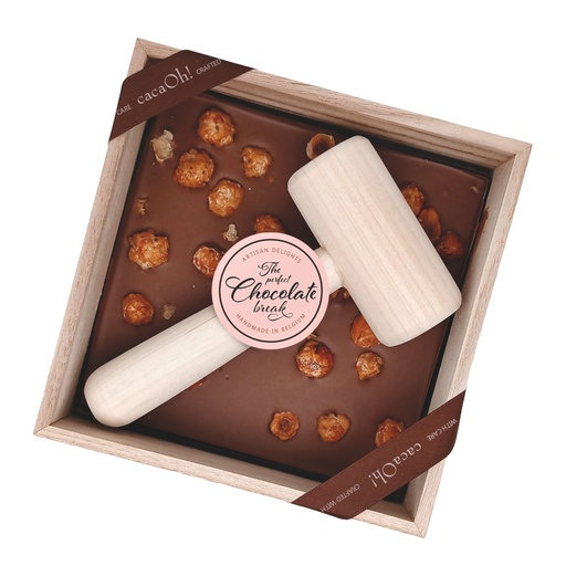 [1624] CacaOh! - Hamerbox Melk Hazelnoot 160 g