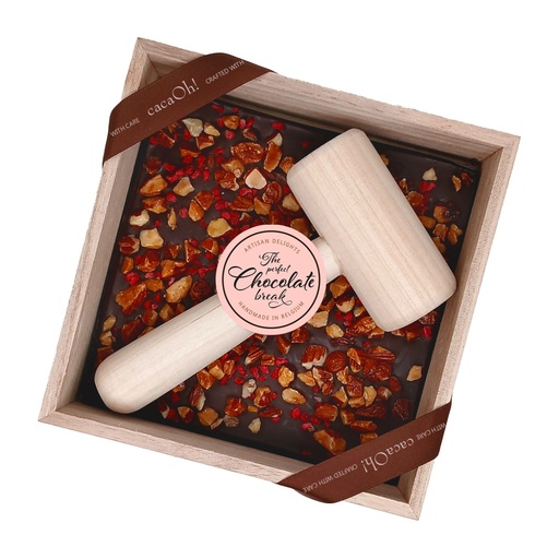 [1628] CacaOh! - Hamerbox Puur Amandel Framboos 160 g
