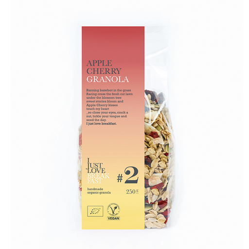 [6973] I Just Love Breakfast - Granola #2  Apple - Cherry 250gBIO