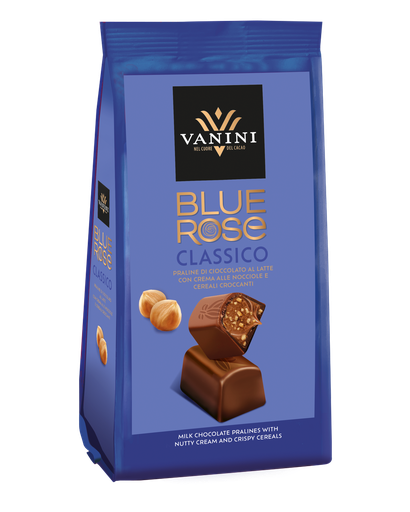 [17090] Vanini - Blue Rose Praline melk met hazelnootvulling 120 g