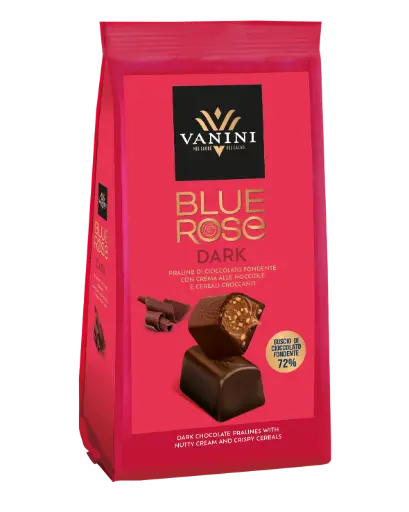 [17091] Vanini - Blue Rose Praline puur met hazelnootvulling 120 g
