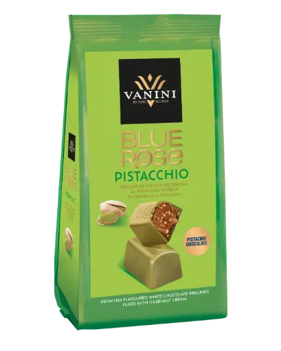 [17093] Vanini - Blue Rose Praline Pistache met hazelnootvulling 120 g