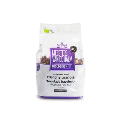 [6627] De Halm - Crunchy Granola Chocolade Hazelnoot 450 g BIO