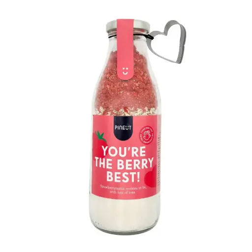 [12347] Pineut - Specials In Love - Berry Best Strawberry Cookies Fles 325g