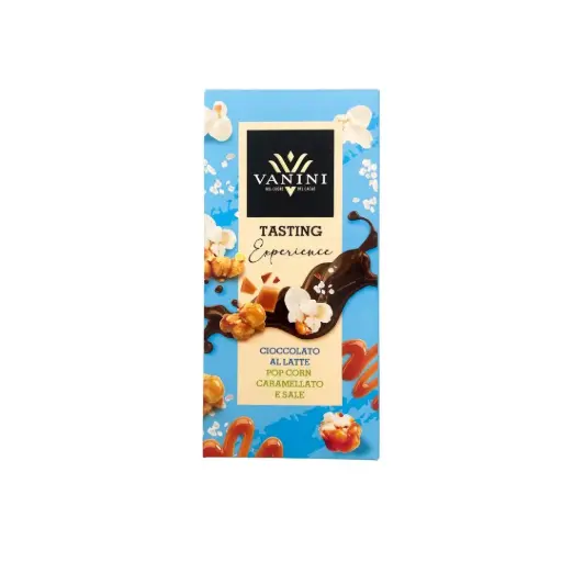 [17086] Vanini - Melk chocolade gekarameliseerde en gezouten popcorn 75 g 
