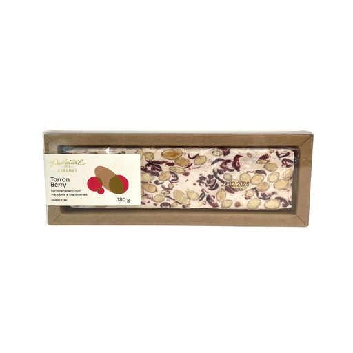 [2226] Dolcital - Torronberry soft nougat with almonds and cranberries 180g