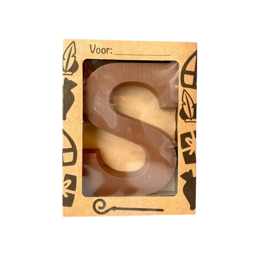 [11970] The Finest in Chocolate - Letter S Speculaaskruiden Massief Melk 135 g