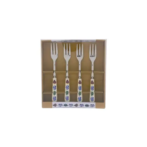 [15532] Boerenbont - Set van 4 Gebaksvorkjes in Giftbox